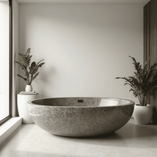 Круглая ванна Bowl из натурального гранита